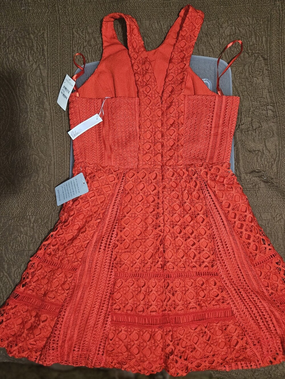Chelsea28 Red Textured Knit Top, Medium